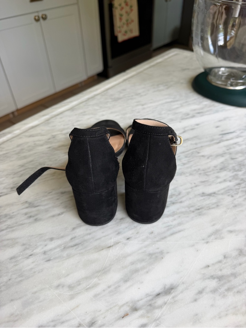 a new day Black Suede Block Heel Sandals - Picture 4 of 5